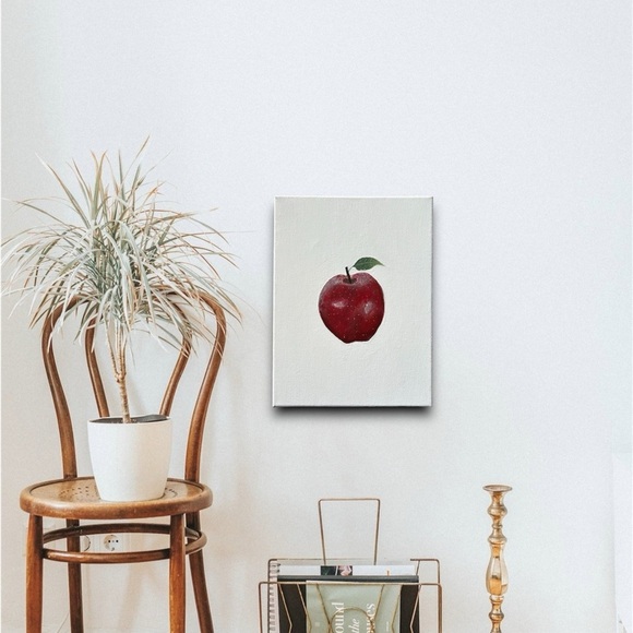 Original “Red Apple” Acrylic Painting on Canvas - Picture 2 of 3